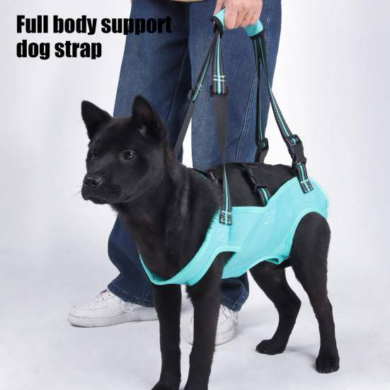 Yousheng Hundlyftsele Helkroppsstöd Rehabilitering Hundsele Bärsele Justerbar Återhämtningshundlyftväst för Äldre Ledskador Arthritis svart