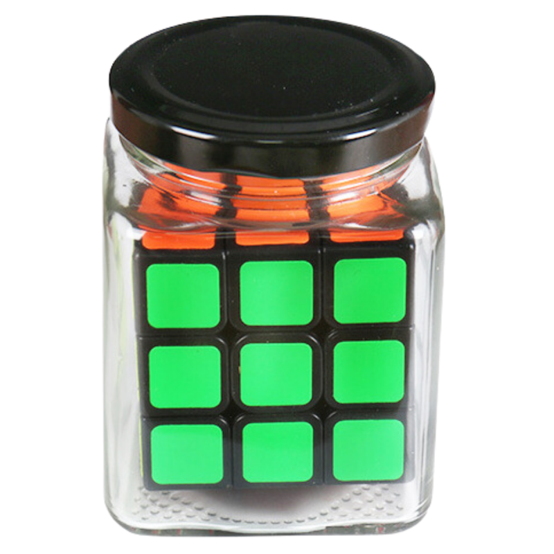 Kingmagic BF Magic Cube in Bottle – Impossible Object Puzzle in Glass Jar