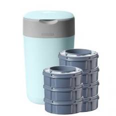 Sangenic Tippee Twist & Click Windeleimer inkl. 7 Kassetten Wolken-Blau