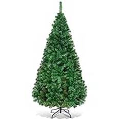 LIFEZEAL Julgran konstgjord 180 cm, julgran PVC-material, festligt konstträd med täta grenar, jul, julgran, grön