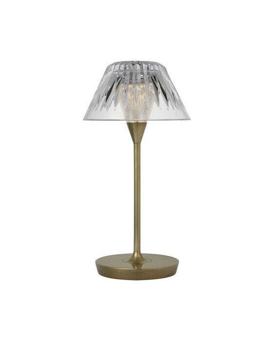 Visual Comfort Blaze 12" bordslampa uppladdningsbar mässing - Guld / Brun (H: 29,2 x 14,6 cm)