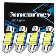 31 mm DE3175 LED girlangglödlampor, Canbus felfri 3021 DE3022 DE3023 glödlampor vit, 21SMD 3014 chipset för bilinredning kupol karta bakluckeljus, 1,2 tum 31 mm girlanglökar, 4 st