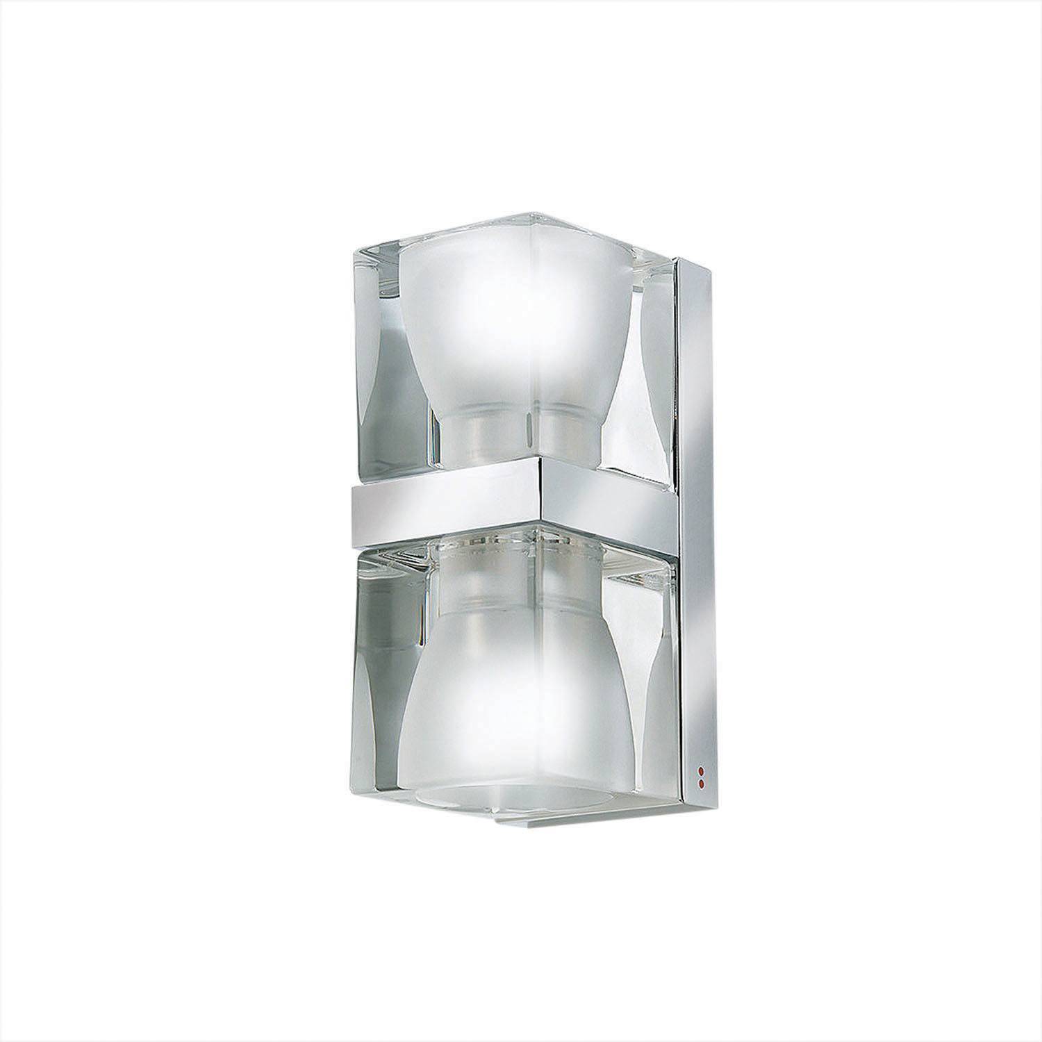 Fabbian Ice Cube Dobbelt Væglampe Klar Outlet
