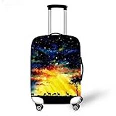 Elastisk repfri bagageskyddskåpa dragkedja passar för 46 – 81 cm väska resväska överdrag vagnöverdrag resetillbehör 3D galaxer universum planeter tryck, Mönster 6, XL (29"-32" luggage)