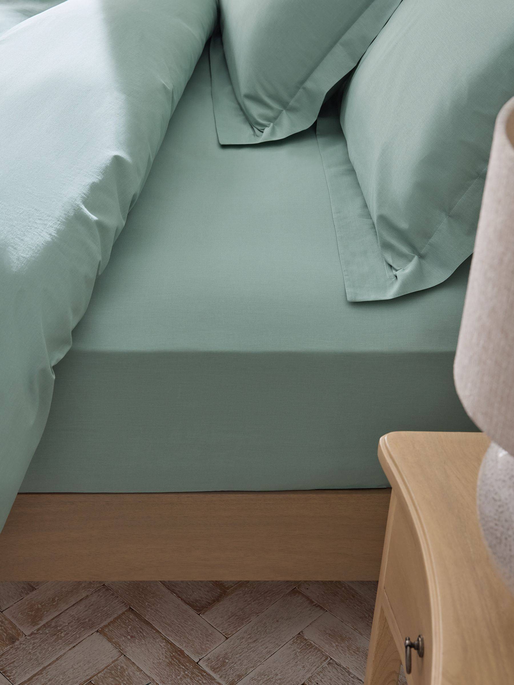 Next Sage Green Pure 144 Thread Extra Deep Fitted Sheet
