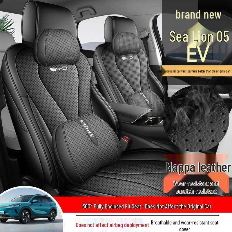 BYD Sea Lion 05 EV Perforerade Lädersätesöverdrag - Universell Passform, Full Täckning, Fyra Årstiders Bilkudde, 26 Modeller Finns