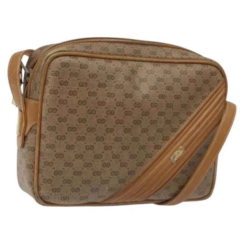 Gucci Vintage Pre-owned Vintage Micro GG Skuldertaske - Vintage - Dame - Brun - ONE SIZE - Uld