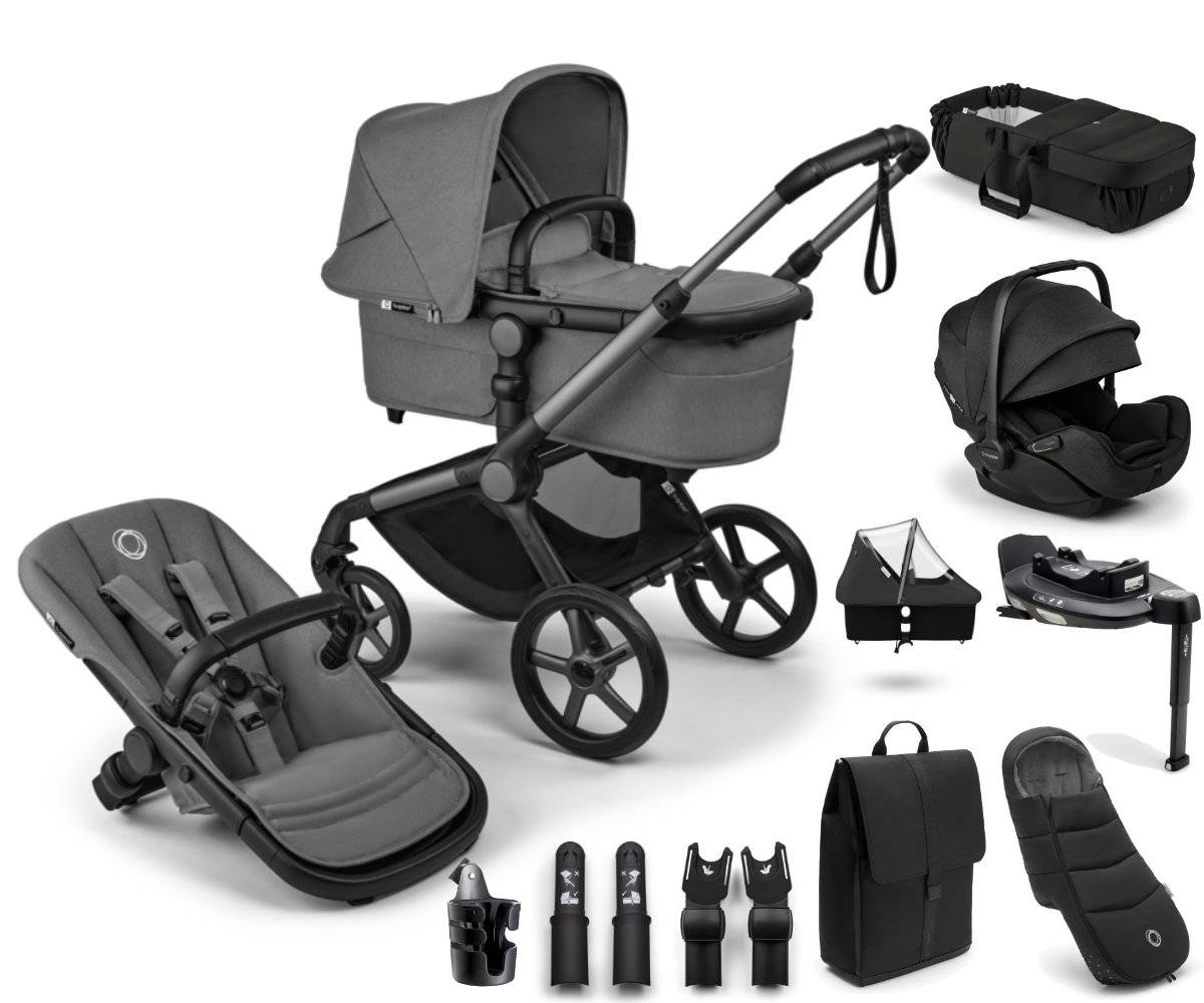 Bugaboo Fox 5 Renew Stroller Set 9-in-1 All in One - Graphite / Moon Grey