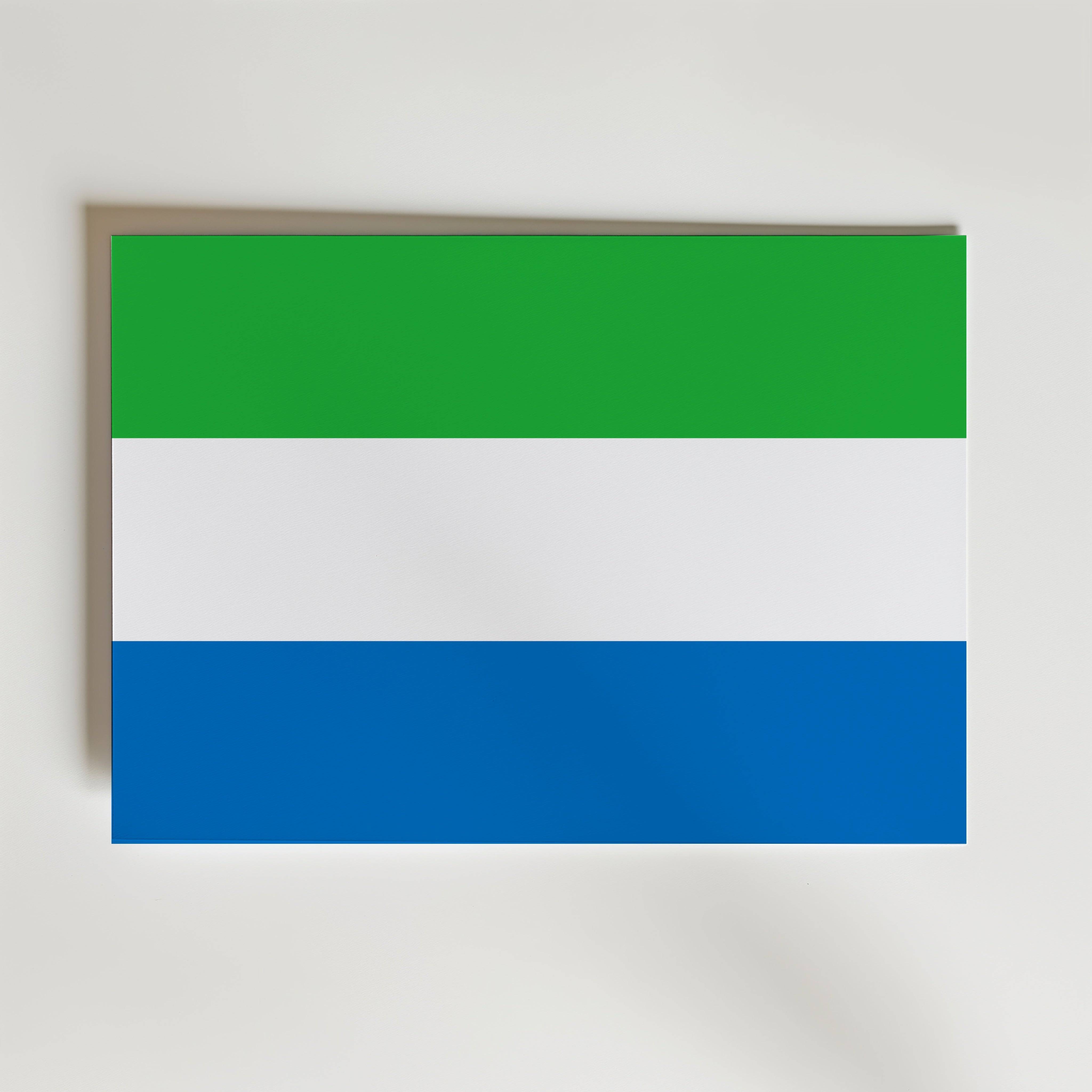 Sierra Leone National Flag Poster - Canvas 50x40 cm
