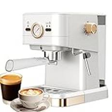 Helautomatisk Espressomaskin, 20 Bar Tryck Med ångstav, Kaffemaskin Från Bönor Till Kopp, För Cappuccino, Espresso, Rostfritt Stål