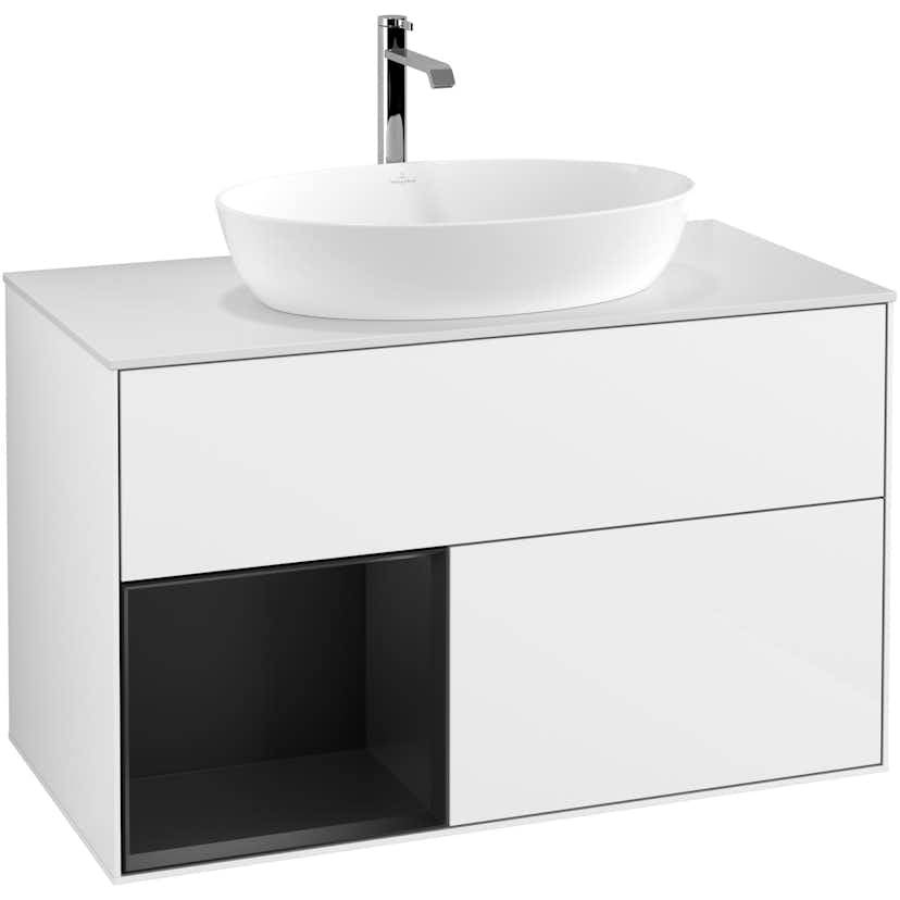 Tvättställsskåp Villeroy & Boch Finion med 2 Lådor Hylla och Bänkskiva för Fristående Tvättställ från Artis & Collaro