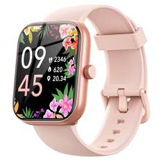 Smartwatch Herren Damen mit Telefonfunktion Alexa Integriert -Fitnessuhr 110+ Sportmodi &IP68-1,91" Schrittzähler Uhr für Android iOS Armbanduhr mit Pulsmesser SpO2 Stress Schlafmonitor -Rosa