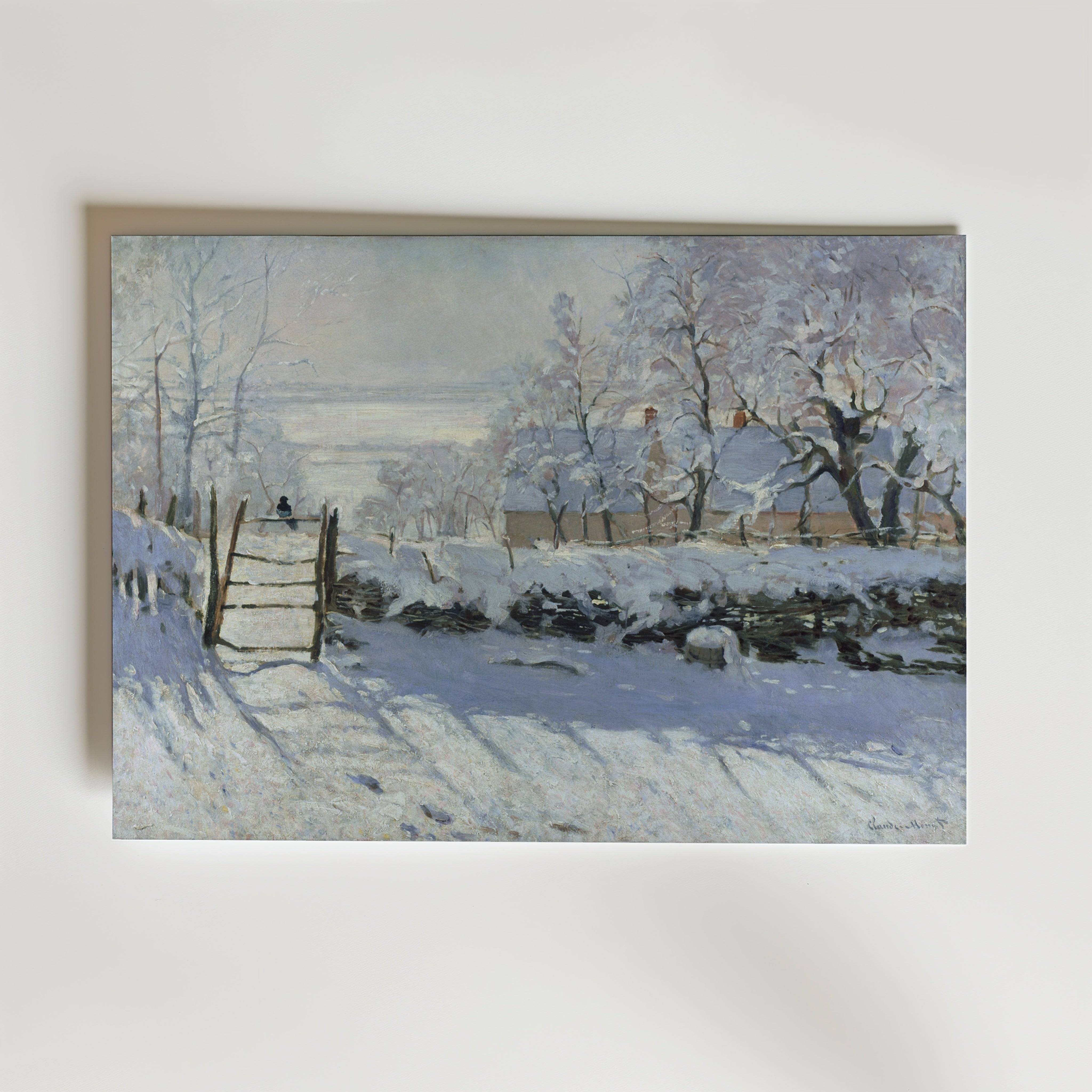 Claude Monet The Magpie Poster - Premium Canvas 40x50 cm