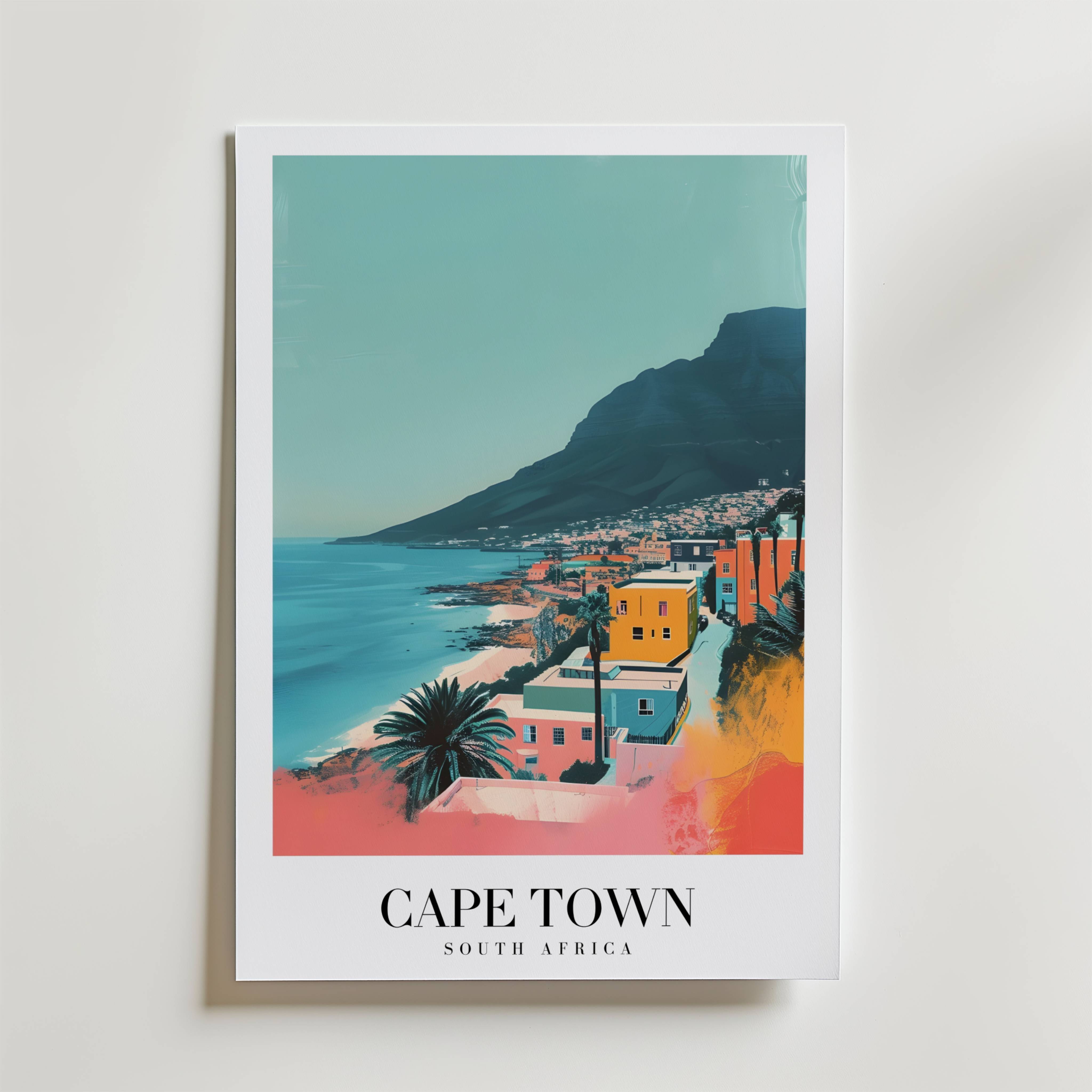 Cape Town By The Sea Poster - Fine Art Poster 70x100 cm