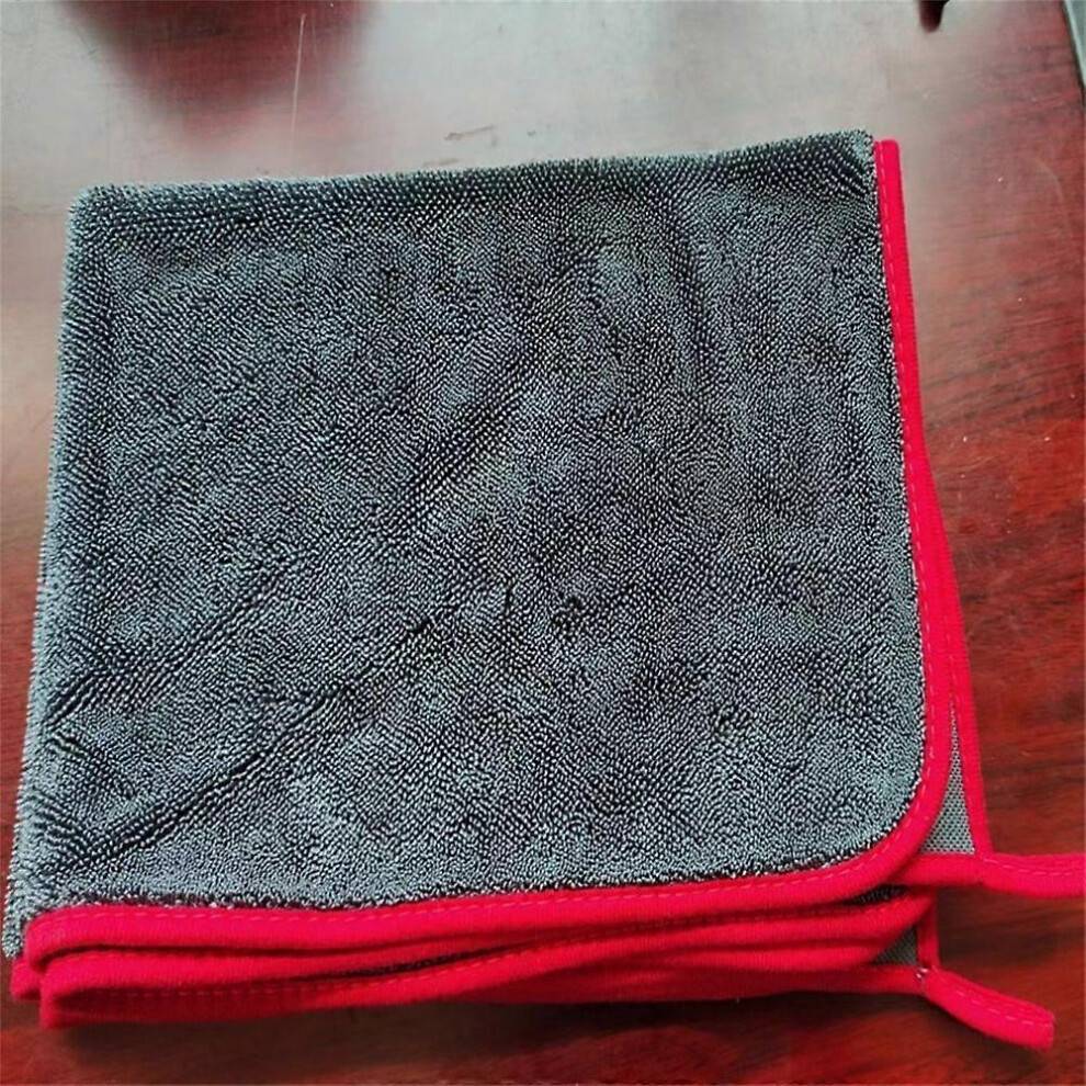 (60x90.1, Grey with red trim) Shiny Bath Xxl Drying Towel, Shiny Wipes Bath Drying Towel