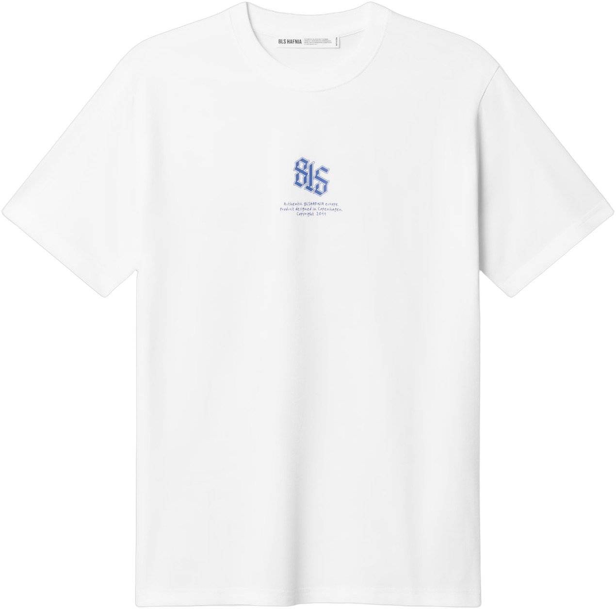 BLS Hafnia 815 Central Tshirt Mand White Kortærmede T-shirts Str Small - Bomuld hos Magasin