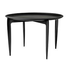 Fritz Hansen - Tray Table Ø60 cm - Bakkeborde - Willumsen & Engholm - Sort - Træ