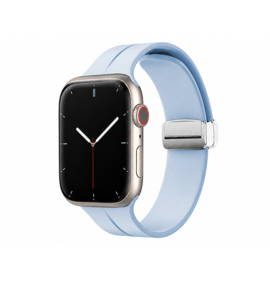 Apple Watch (42/44/SE/45/46/49mm) - S-Line™ Silikone Rem - Lyseblå