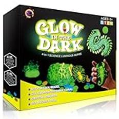 Svart ljus leksak experimentlåda, kemiset experiment för barn, vetenskap lysande i mörkret, julklapp för pojkar och flickor