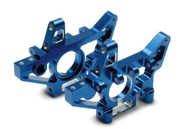 Traxxas - TRX4929x - Bulkheads, rear (machined 6061-T6 aluminum) (blue)(L&R) (requires use of 4939X suspension pins)