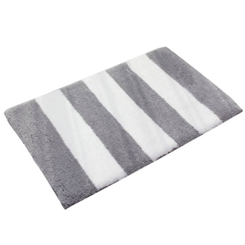 Elegant, shaggy mikrofiber badeværelsestæppe, luksuriøst design, absorberende badetæppe, skridsikkert, superblødt, tykt plys til badekar og