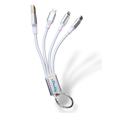 Shelly - Fast USB Cable 4in1 - 1x USB-C / Lightning / Micro - Værdi: 49 kr.