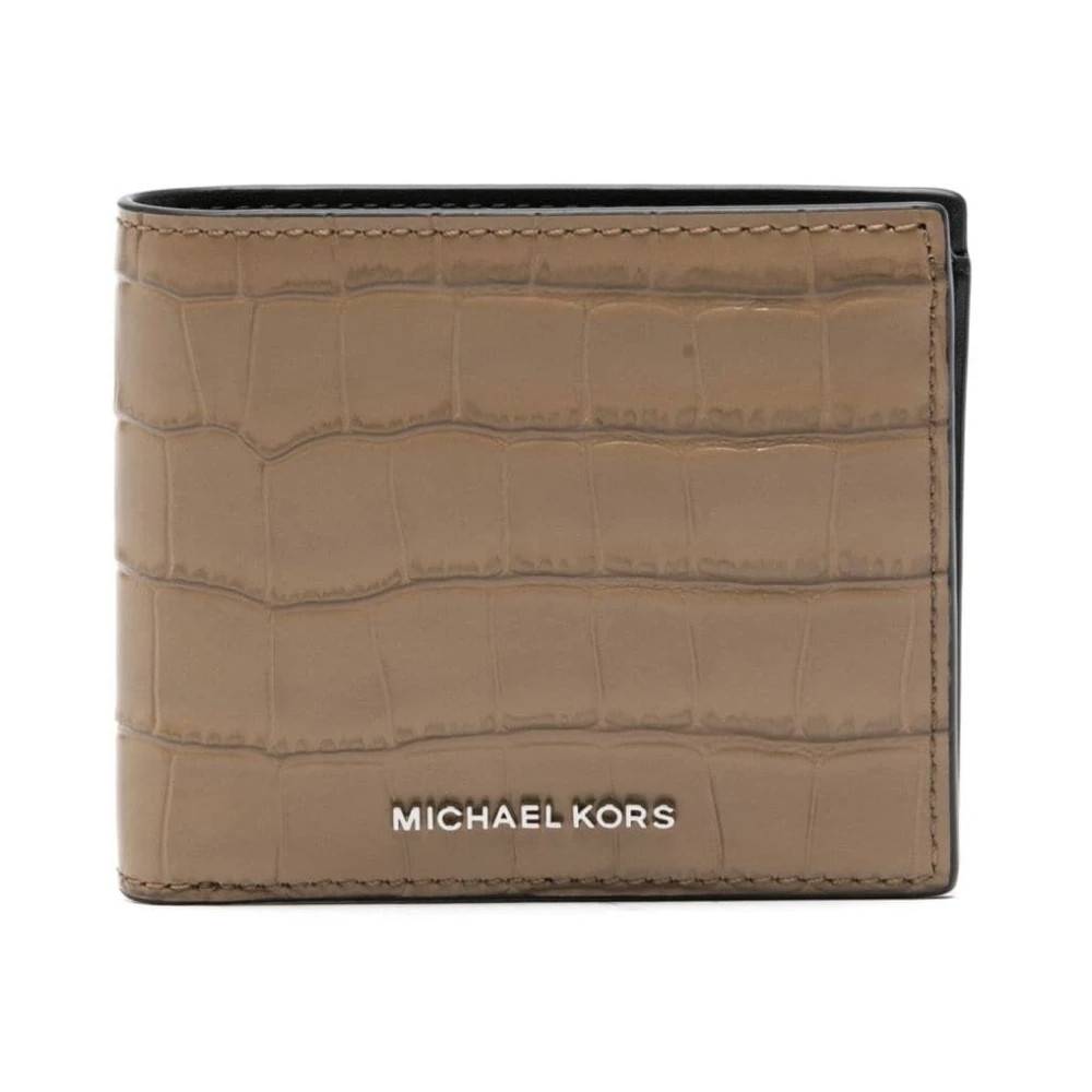 Michael Kors Hudson Krokodillpræget Læder Pung - Accessories - Herre - Brun - ONE SIZE - Læder