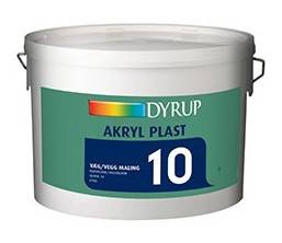 Dyrup akryl plast væg 10 - hvid -10,00l
