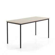 Bord SONITUS PLUS, 1800x800x900 mm, stativ antracitgrå, ljuddämpande HPL, ask