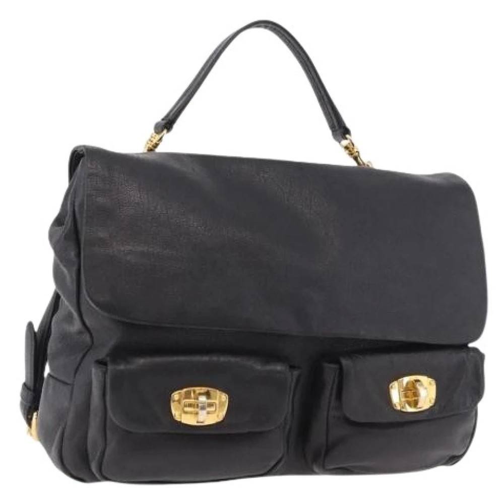 Miu Miu Pre-owned Pre-owned Skuldertaske - Vintage - Dame - Sort - ONE SIZE - Uld