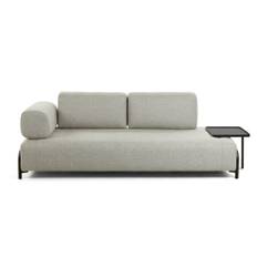 Sofa C.O - 3-personers, med bakke, Farve Beige, Design Large Tray