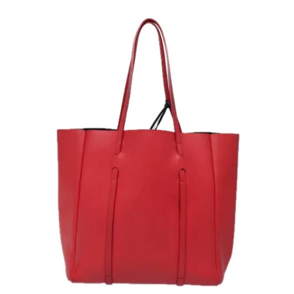 Balenciaga Vintage Pre-owned Vintage Tote Bag - Vintage - Dame - Rød - ONE SIZE - Uld