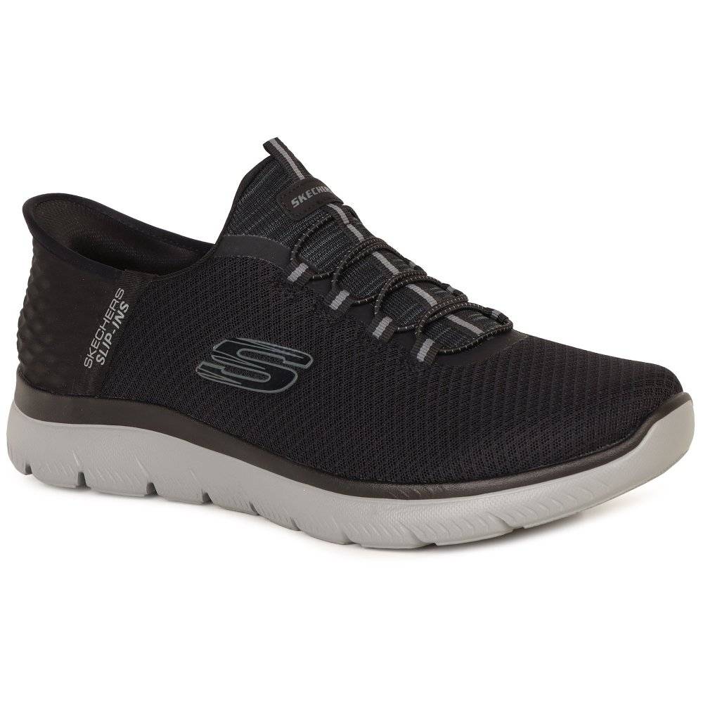 Skechers Slip In Summits Mens Wide Trainers Colour: Black/Charcoal, Size: 7