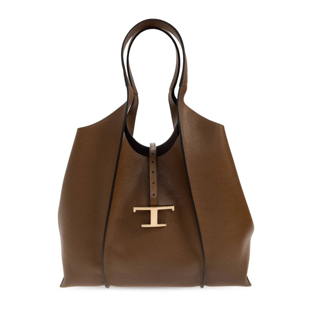 Tod's T Timeless Medium Shopping Bag - Tasker - Dame - Brun - ONE SIZE - Uld