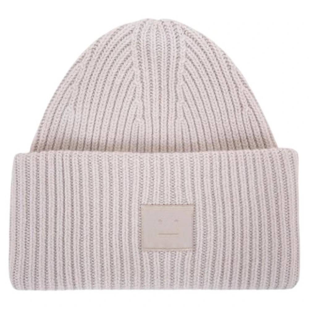 Acne Studios Pre-owned, Vintage , Dam, ONE Size, Pre-owned Large Face Logo Ullmössa
