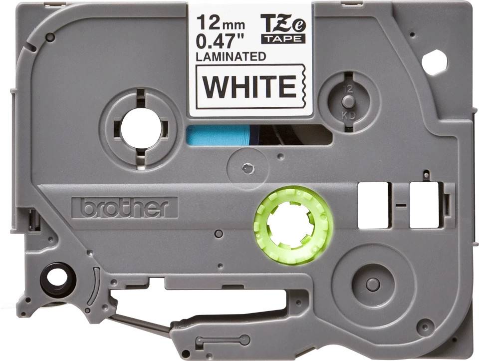 Brother original TZe231 tape – sort på hvid, 12 mm bred