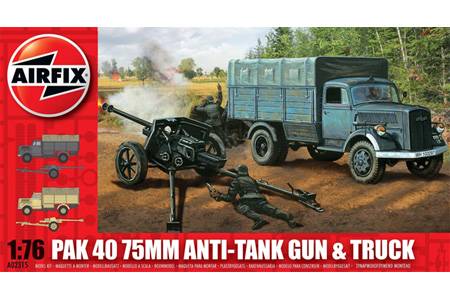 PAK 40 75mm Anti-Tank Gun & Truck, 1:76, Airfix, 429733
