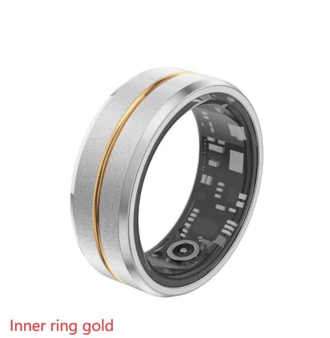 Smart Ring Men Women Heart Rate Blood Oxygen Monitor - 7 / Inner ring gold