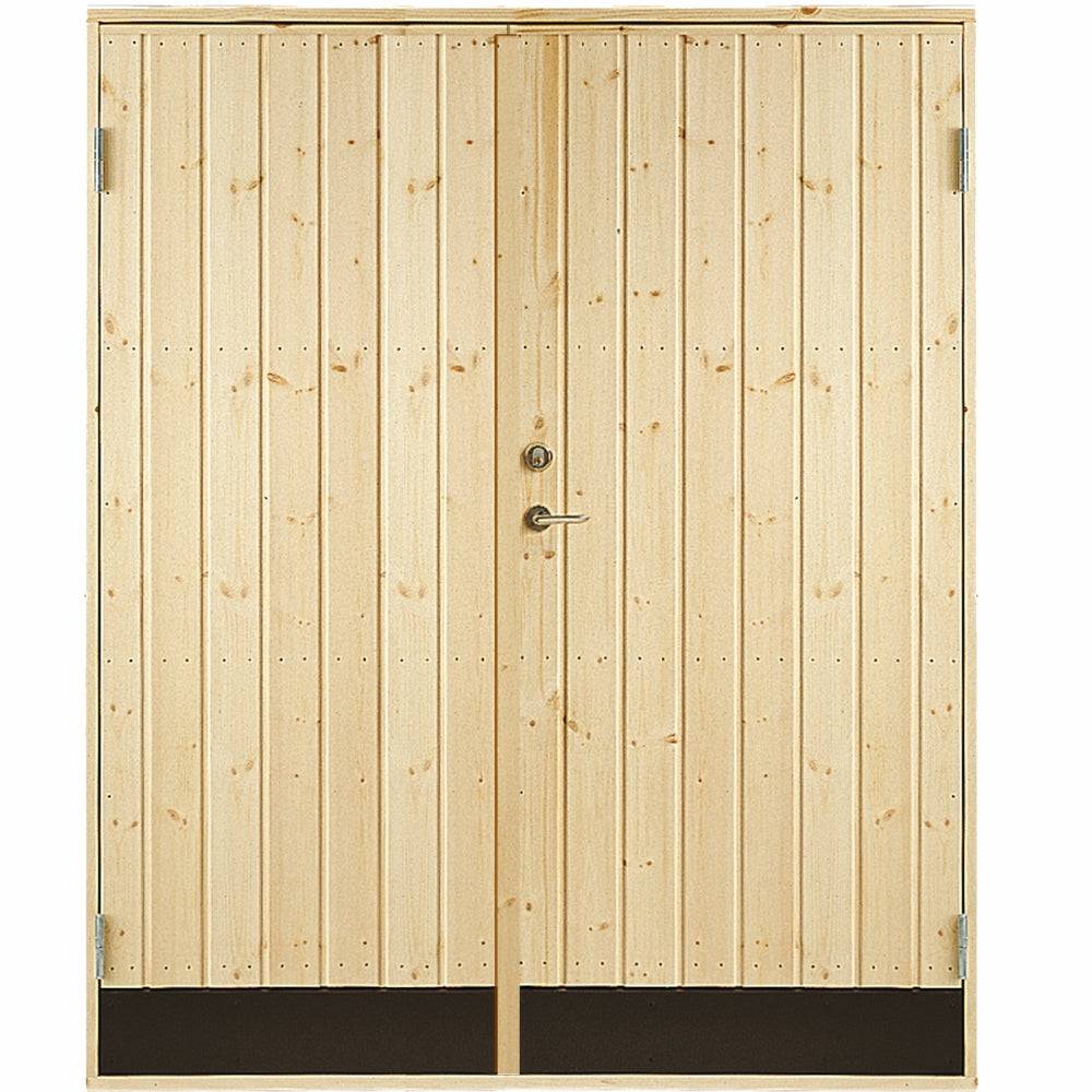 Dobbelt udhusdør panel inkl. karm - HU - 151,2 × 197,8 cm.
