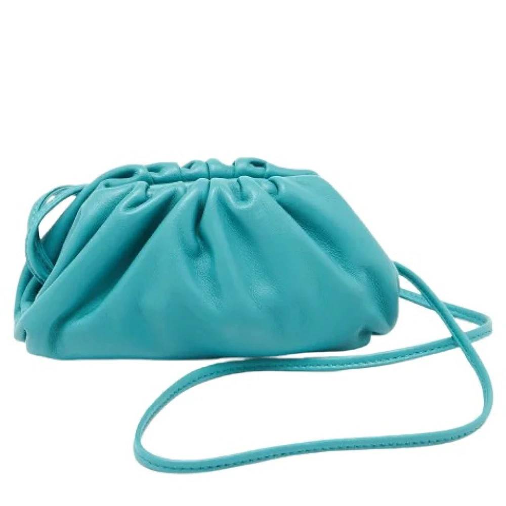 Bottega Veneta Vintage Pre-owned The Pouch Clutch - Vintage - Dame - Blå - ONE SIZE - Læder