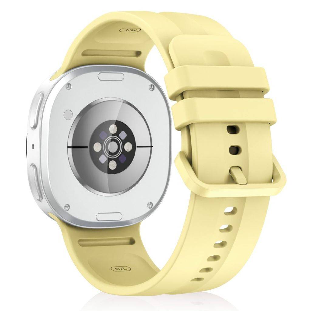 Samsung Galaxy Watch9/8/8 Classic Ensfarvet silikone urrem - Gul