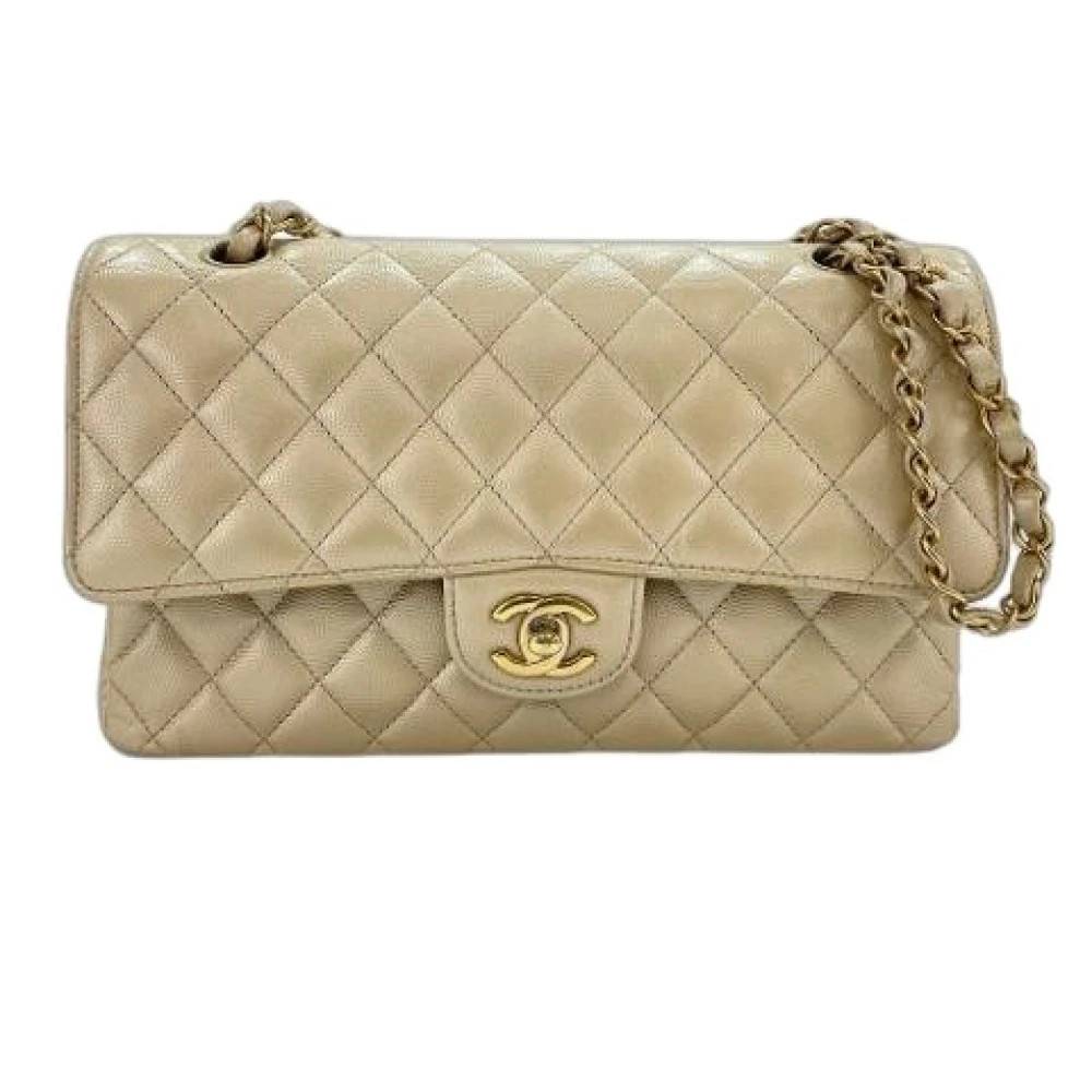 Chanel Vintage Pre-owned Matelasse Skuldertaske - Vintage - Dame - Beige - ONE SIZE - Uld