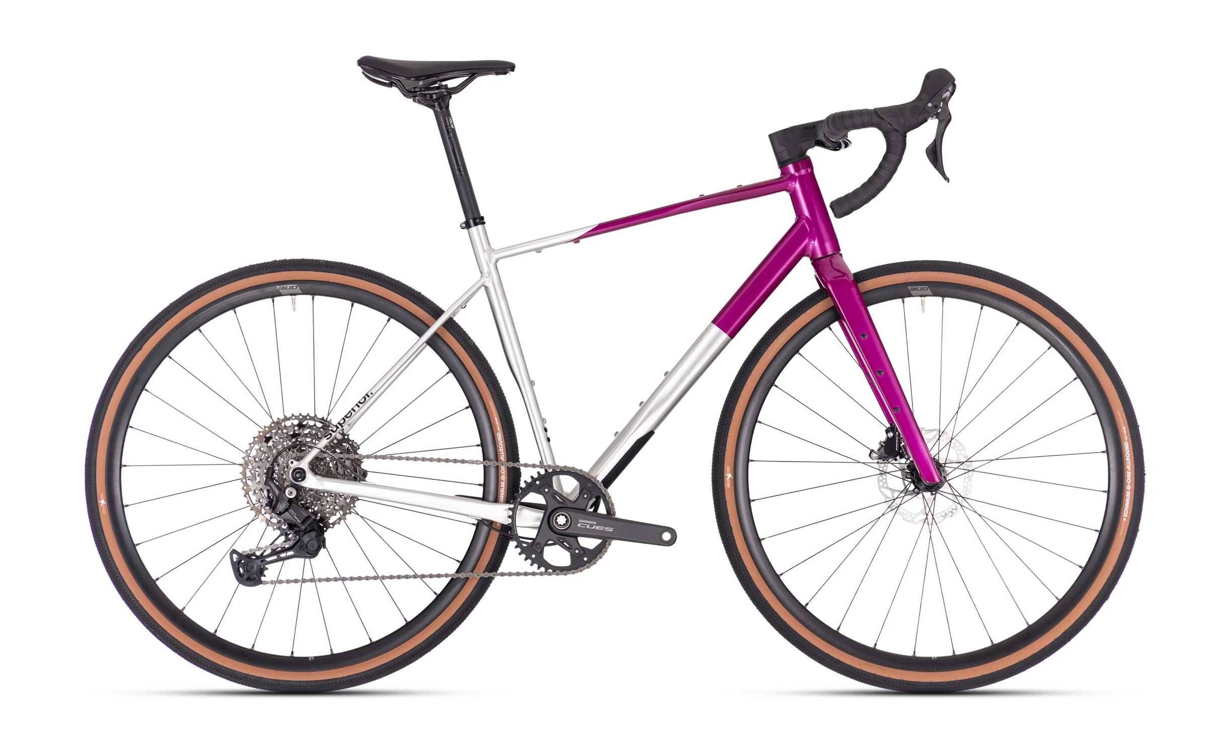 Gravel bike Superior XR 6.3 GR Gloss Electric Purple/Grey M - Grå Lila ( )