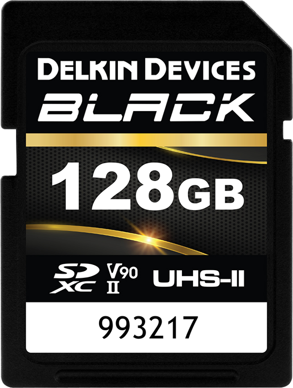Delkin SDXC BLACK Rugged UHS-II R300/W250 (V90) 128GB (new)