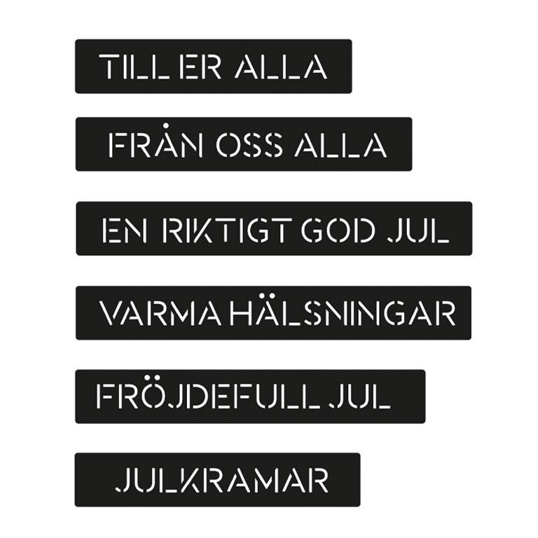 PY Hobby Dies - Set - Tags med text - Jul