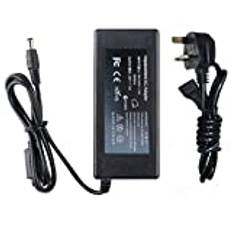 AC/DC-adapter kompatibel med Zebra GK420D GX420D GK420T GX420T GC420T GX430T ZP550 ZP450 GT810 HC100 etikettskrivare 24V 3A GK420D strömförsörjning med brittisk kontakt