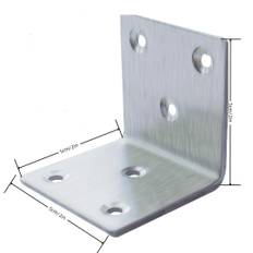 Heavy Duty L Brackets, 5.08cm x 5.08cm x 5.08cm - Durable 90° Corner Braces for Wood Furniture, Shelves, and DIY Projects, Rust-Resistant Brushed 1 pcs