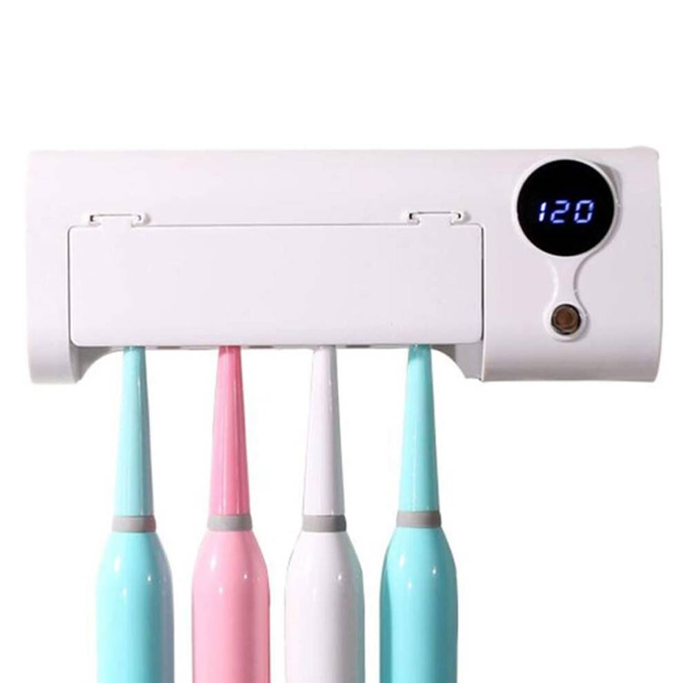 Toothbrush Sanctuary, bærbart mini-tandbørsteetui med UV-sterilisering, ventilatortørringsfunktion, dræber 99,9% af bakterier, passer til