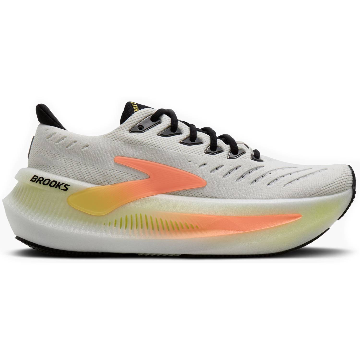 Brooks Glycerin Max 2 Women's Running Shoes, White/Cyber Yellow/Nightlife - 7.5 UK