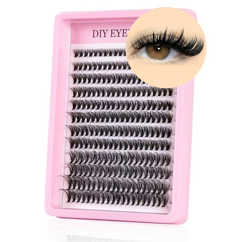 240 Bundles Of False Eyelashes, Diy Eyelash Extensions, Crisscross Design, Lightweight And Soft, For Daily Use, Thin Band False Eyelashes, Natural False Eyelashes, Eyelash Clusters, False Eyelashes